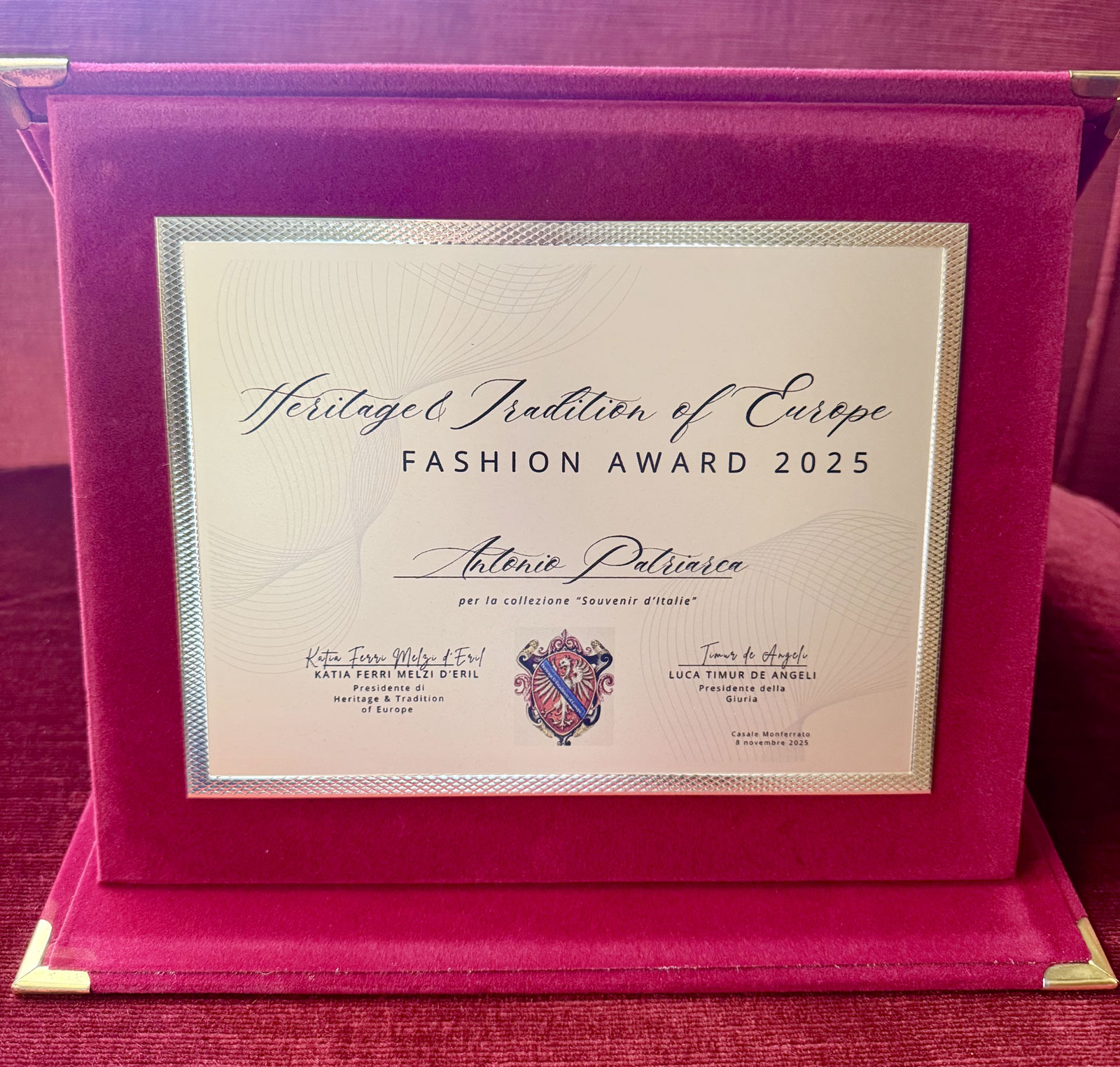 Fashion Award Antonio Patriarca